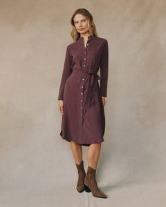 Pinot Noir Maxi Shirt Dress