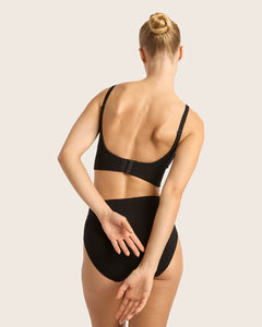 Wireless Low Back Bra In Black