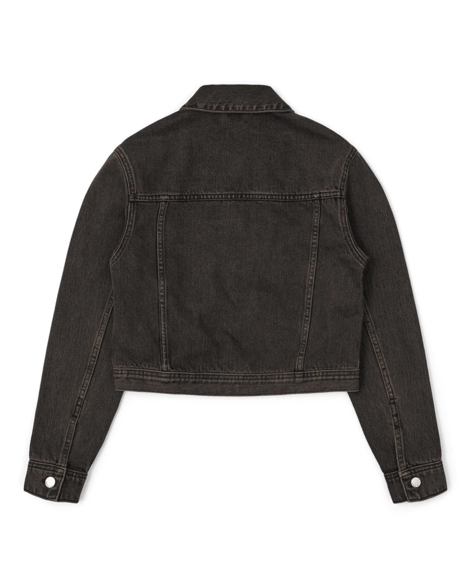 Becky Denim Jacket In Jet Brown