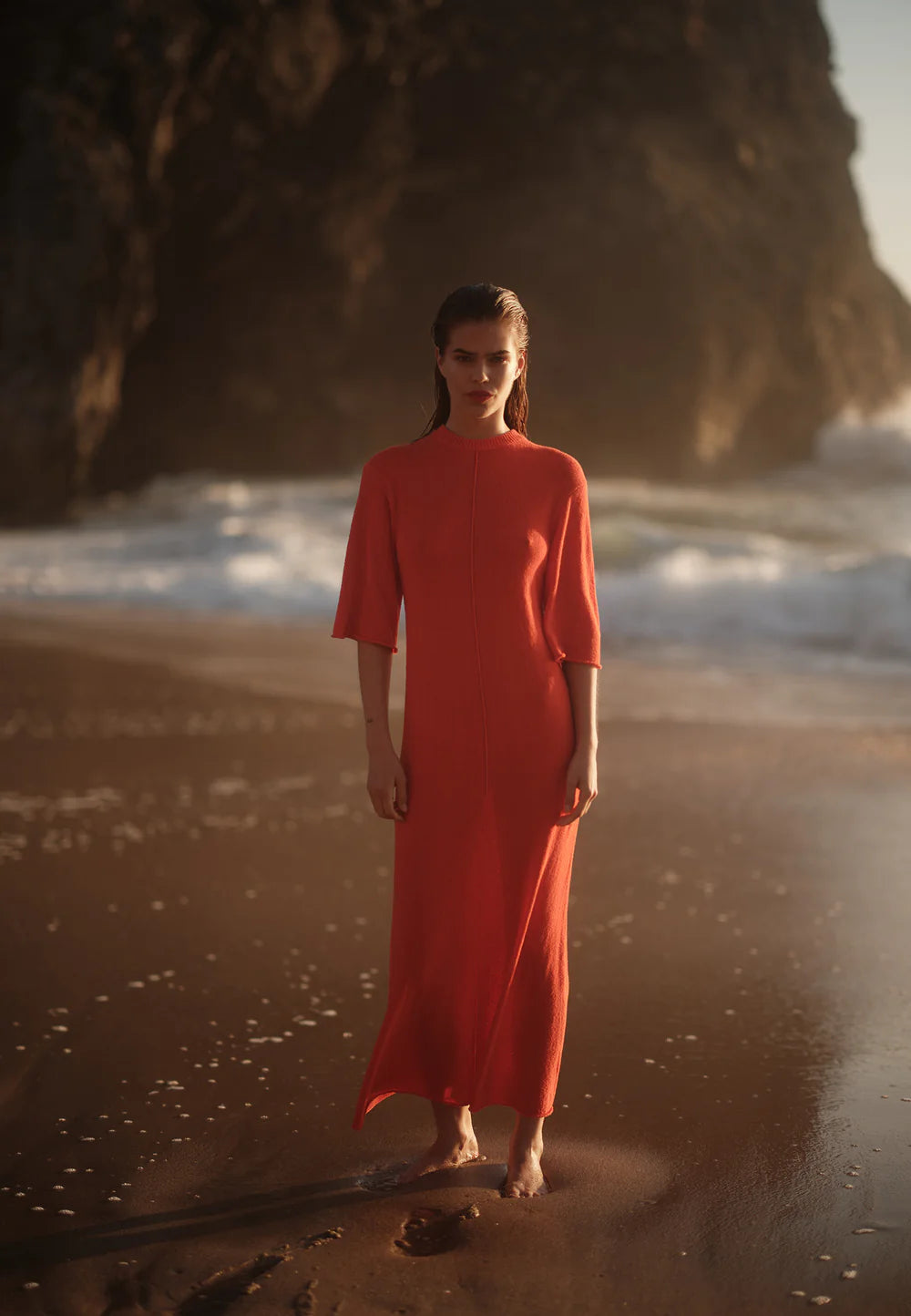 Gianna Knit Maxi Dress In Fiesta