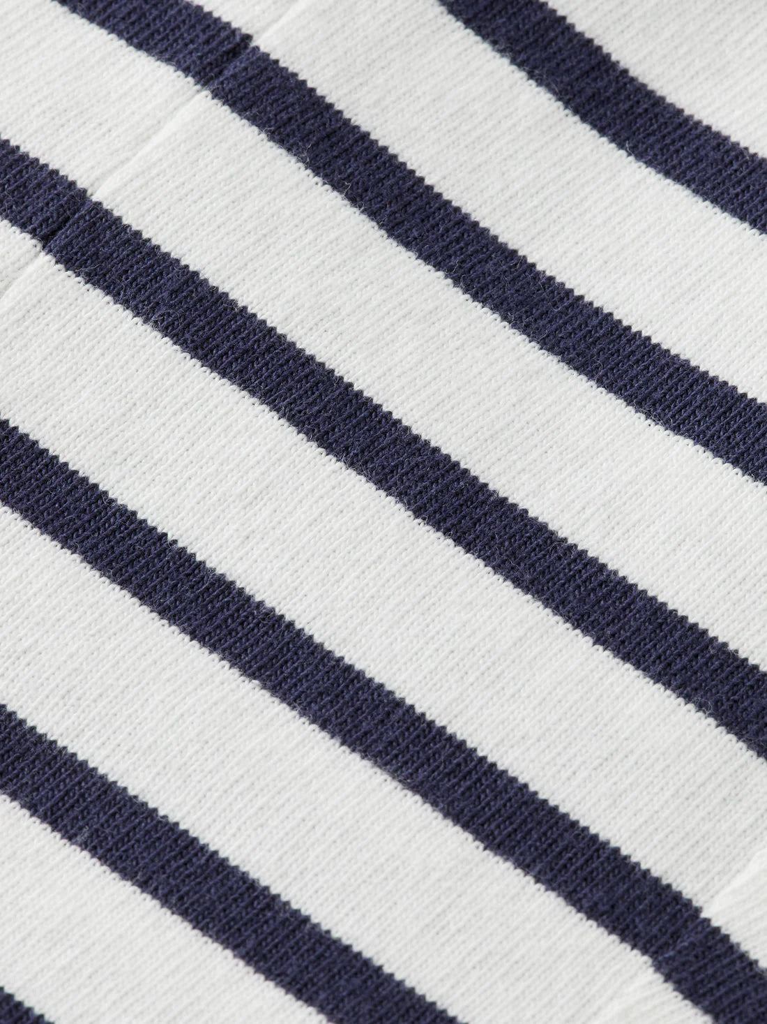 Washed Stripe Breton Top In Navy White