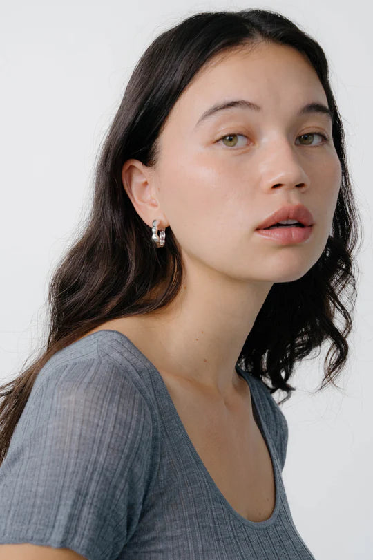 Lara Hoops In Silver
