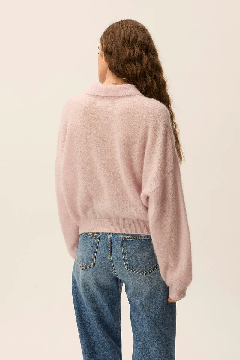 Anastasia Knit Cardigan In Lilas