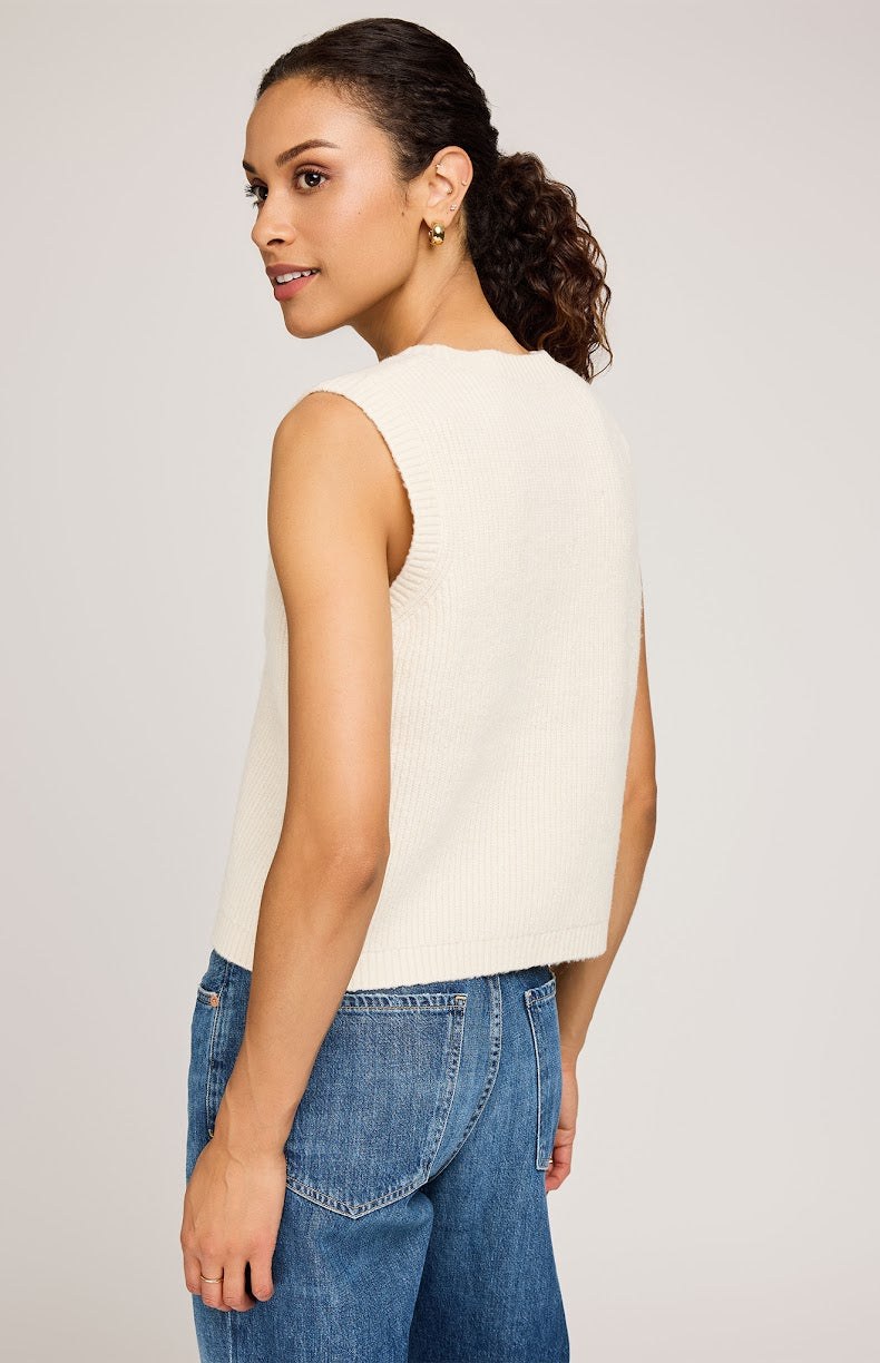 Winnie Knit Vest In Cream