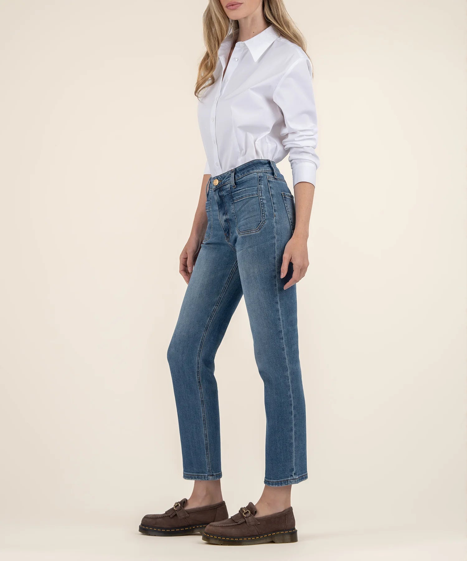 Elizabeth High Rise Straight Leg Jeans