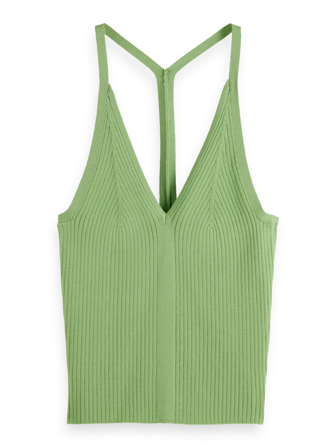 Rib Racer Knit Tank In Pistachio