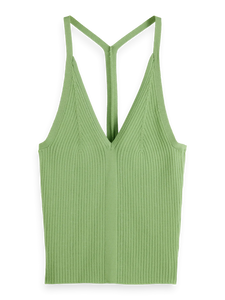 Rib Racer Knit Tank In Pistachio