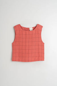 Coral Grid Top