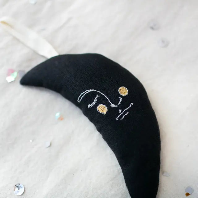Black & Gold Moon Ornament