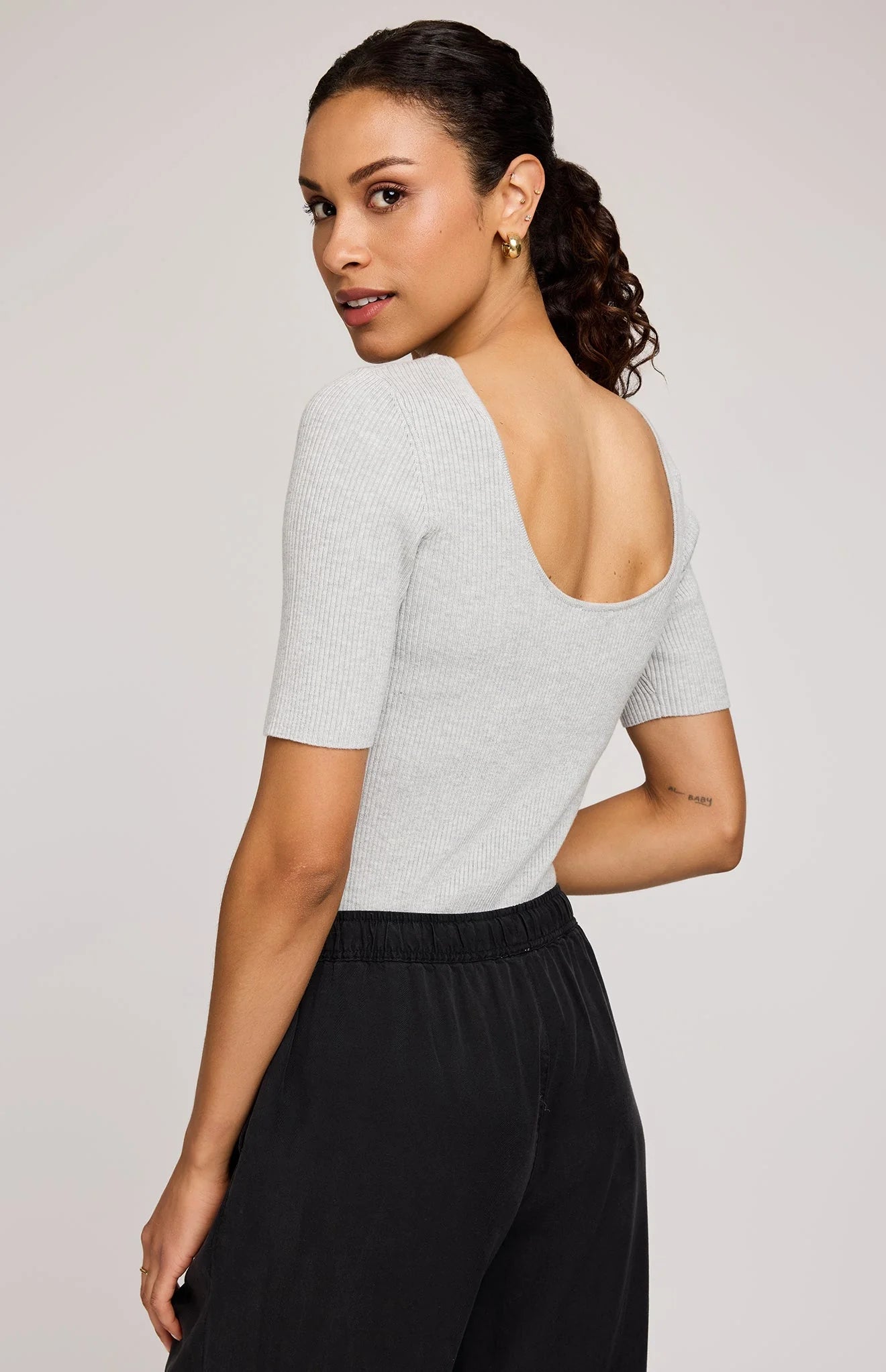 Rooney Knit TShirt In Heather Ash