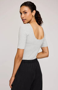 Rooney Knit TShirt In Heather Ash