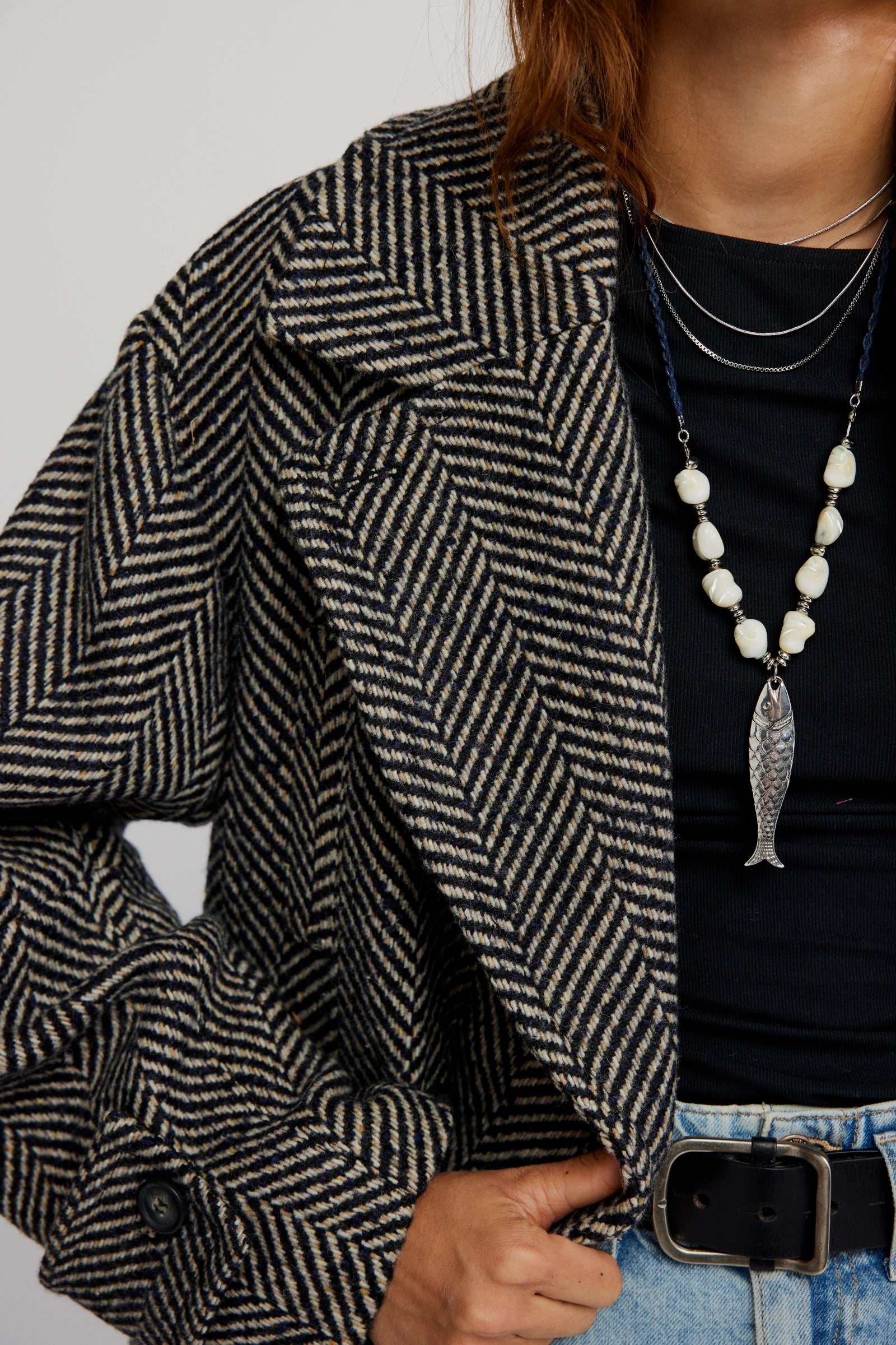 Ari Wool Peacoat In Black