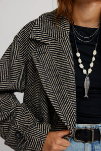 Ari Wool Peacoat In Black