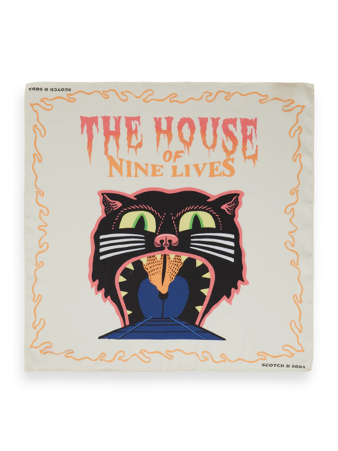Nine Lives Print Foulard