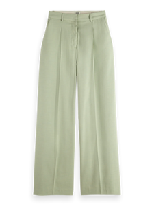 Rose High Rise Wide Leg Trousers In Pistachio
