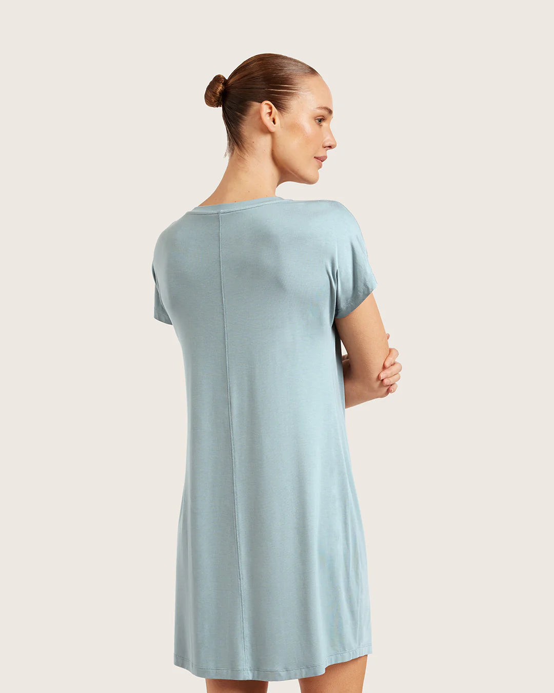 Goodnight Night Dress In Mineral Blue