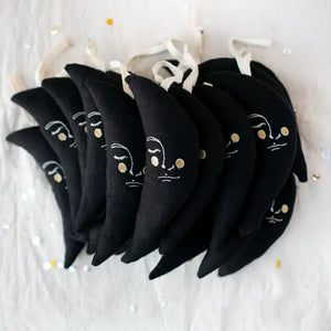 Black & Gold Moon Ornament