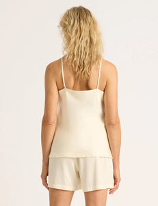 Vegan Silk Sleep Cami In Pearl