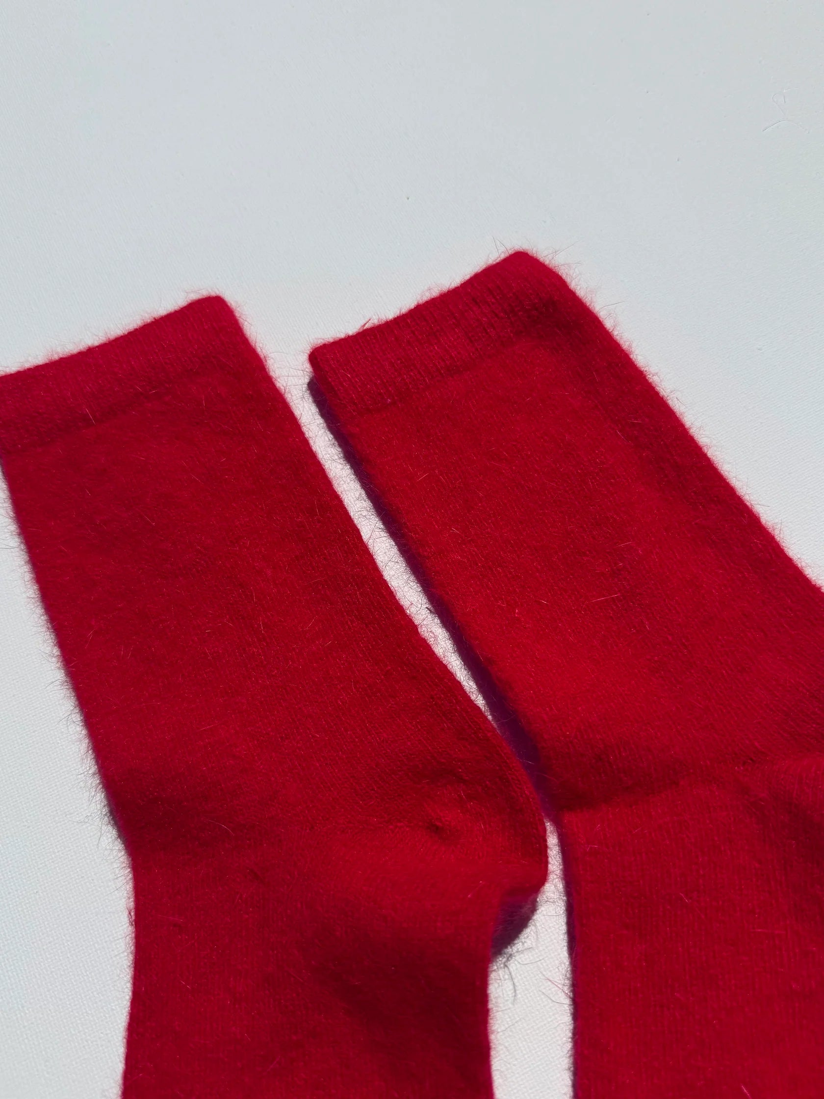 Fluffy Angora Socks