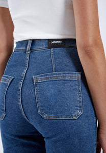 Moxy Straight Patch Pocket Denim In Cape Mid Retro