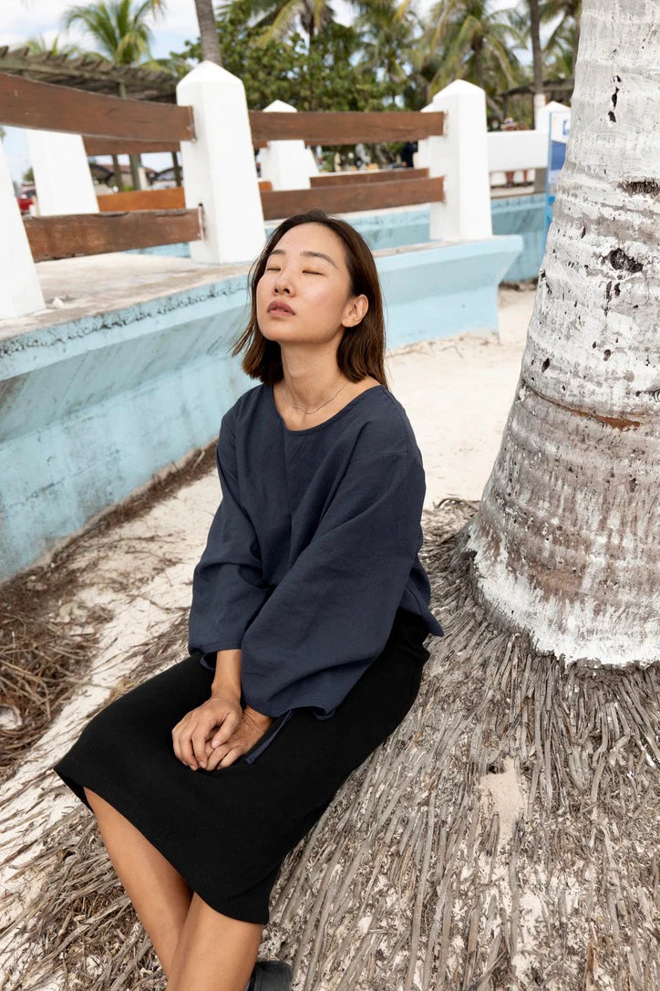 Monaco Blouse In Navy