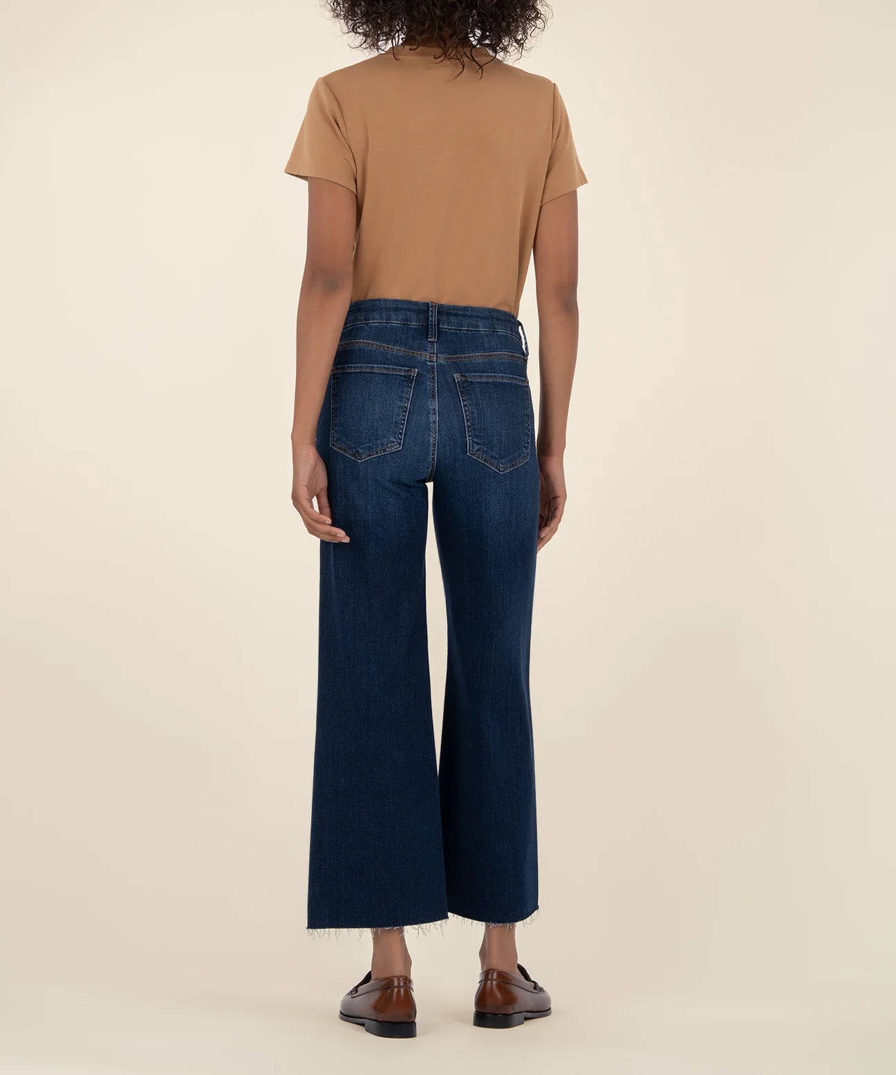 Meg High Rise Raw Hem Jeans In Dark Wash