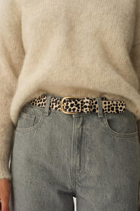 Martino Leather Belt In Spotty