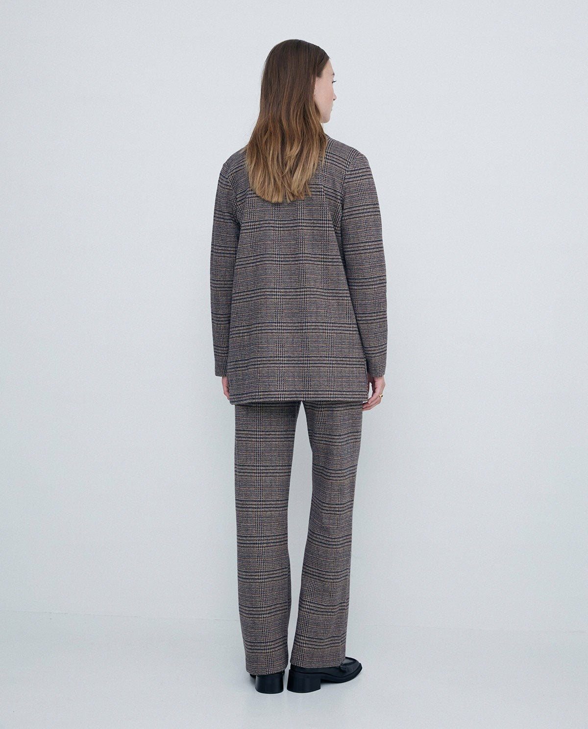 Nagore Plaid Pant In Chocolate