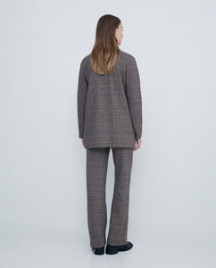 Nagore Plaid Pant In Chocolate