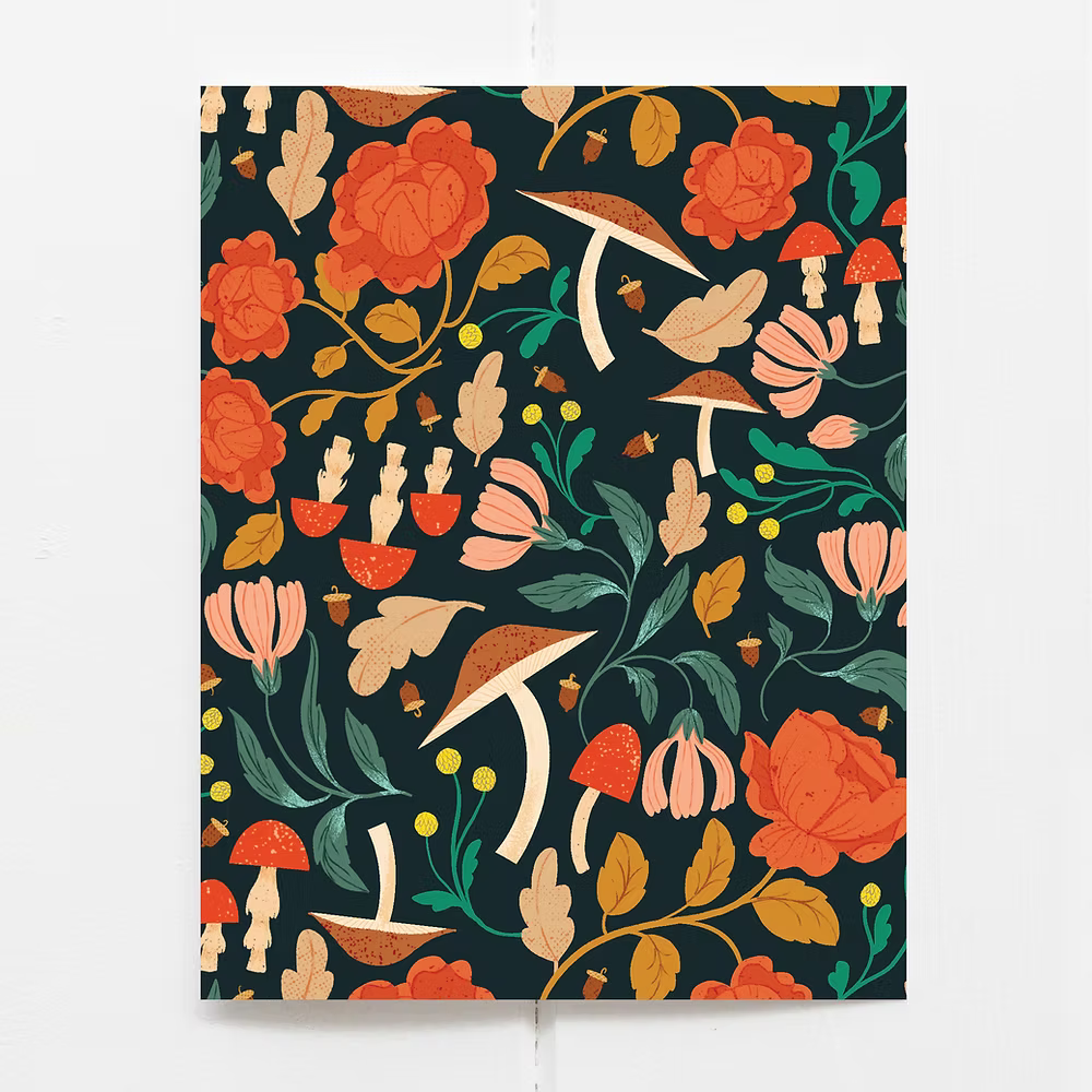 Woodland Flora Greeting Card