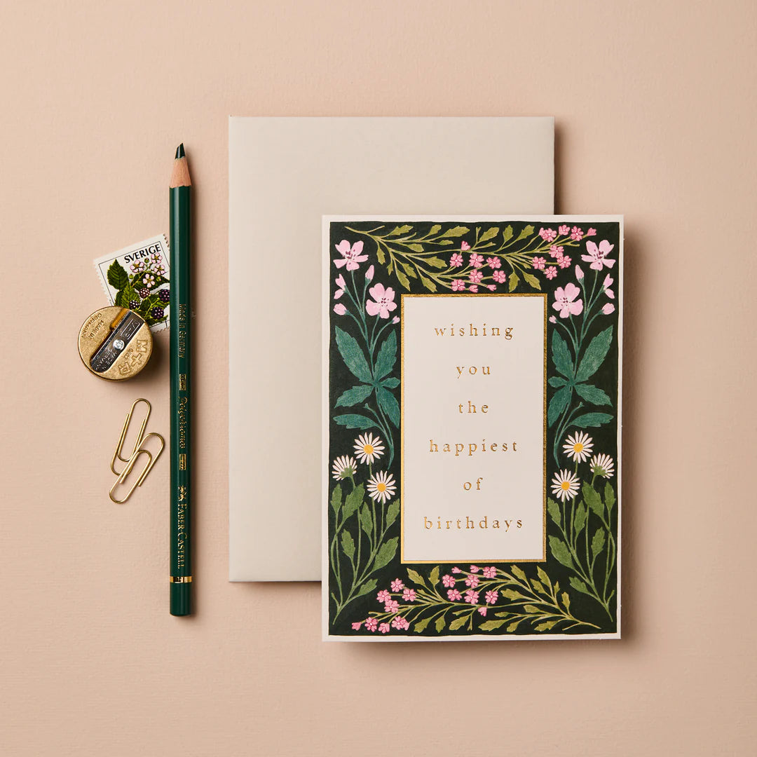 Meadow Border ‘Happiest of Birthdays’ Card