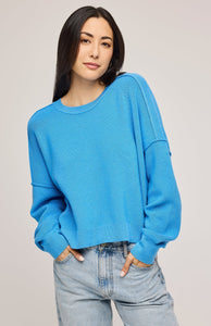 Echo Knit Pullover In Capri