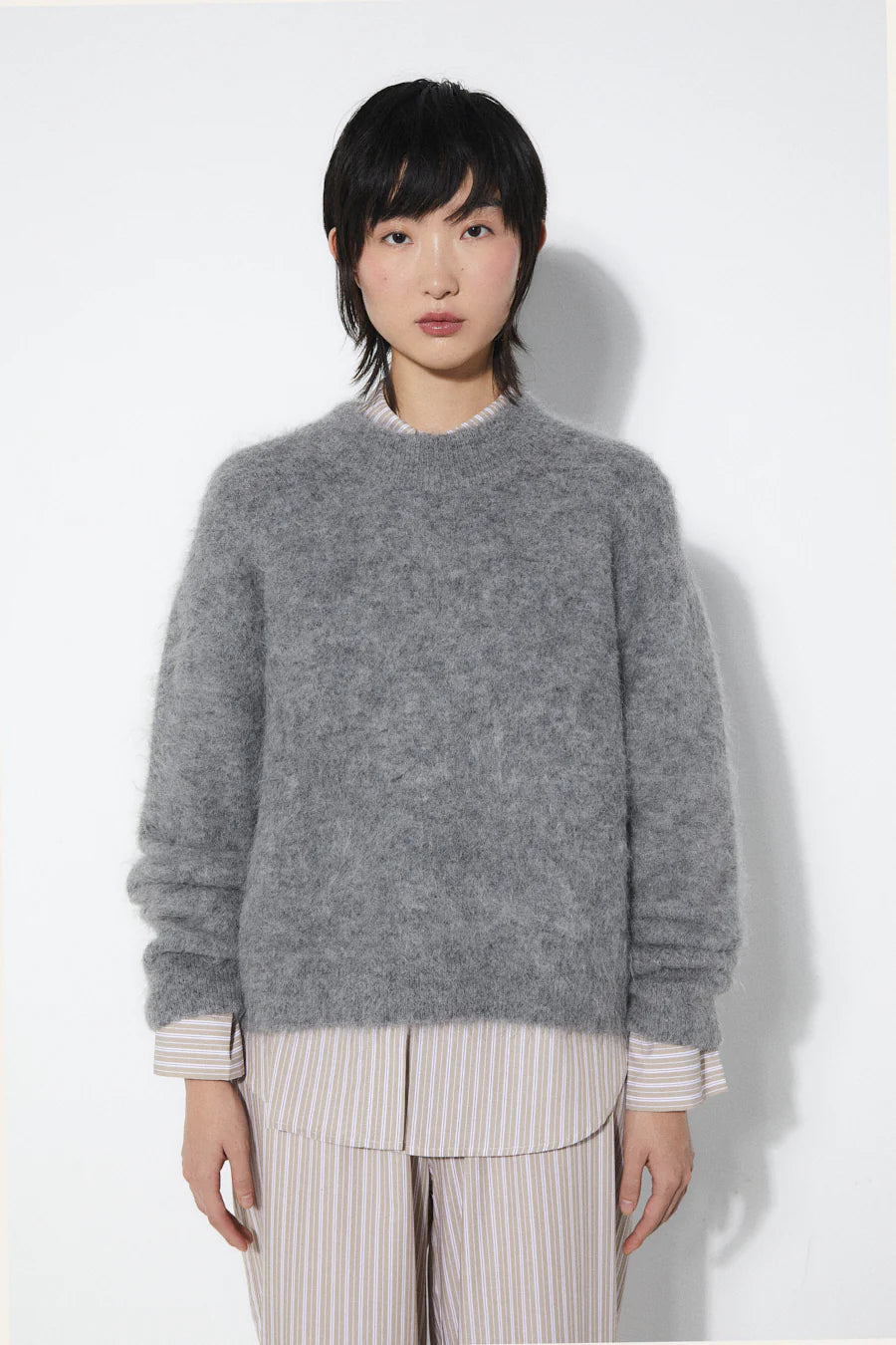 Sammy Alpaca Sweater In Grey