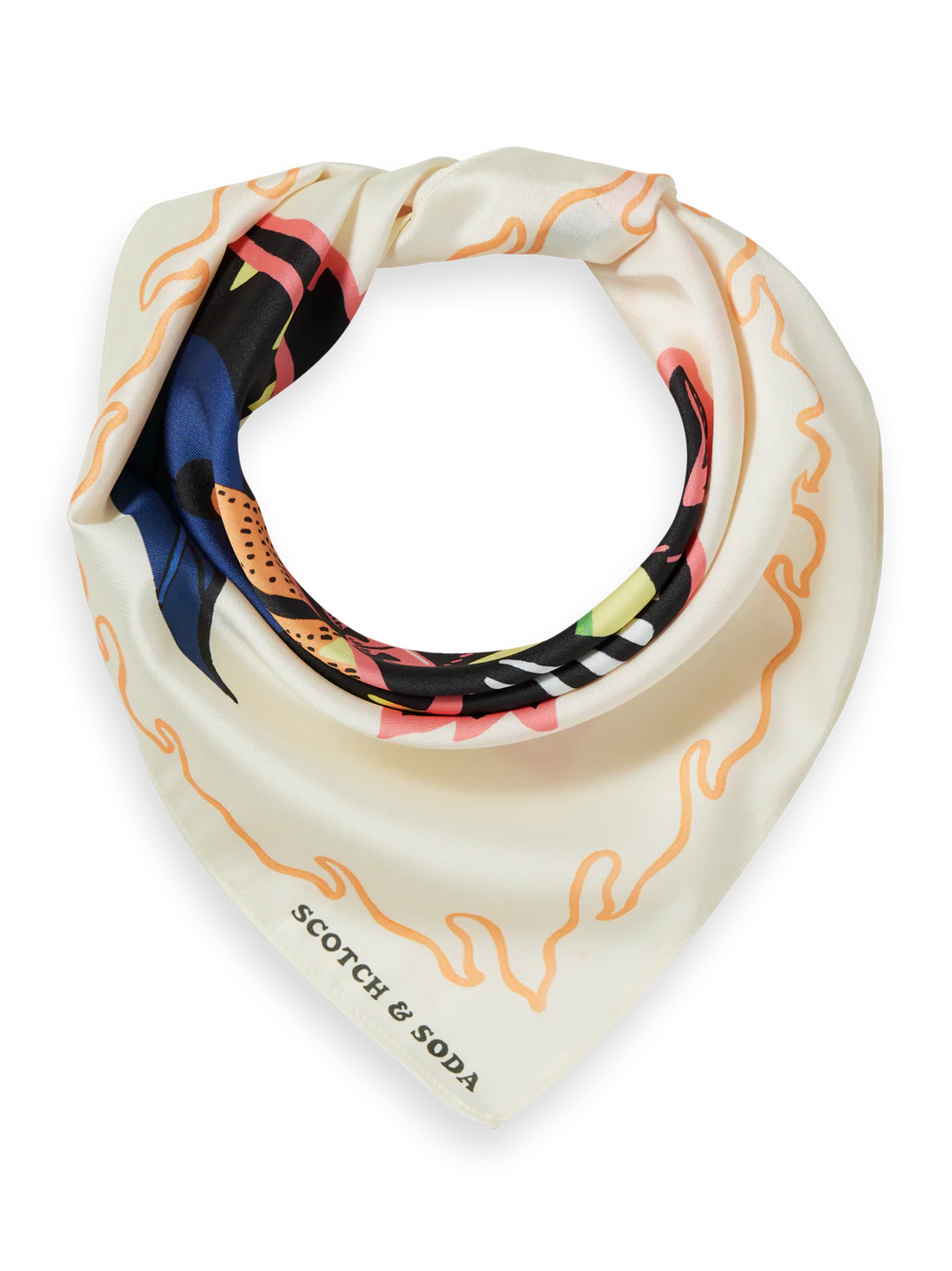 Nine Lives Print Foulard