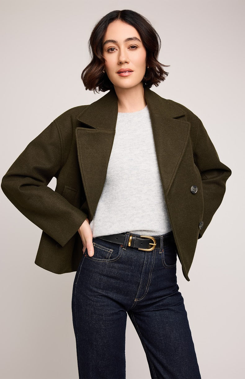 Marguerite Peacoat In Hunter Green