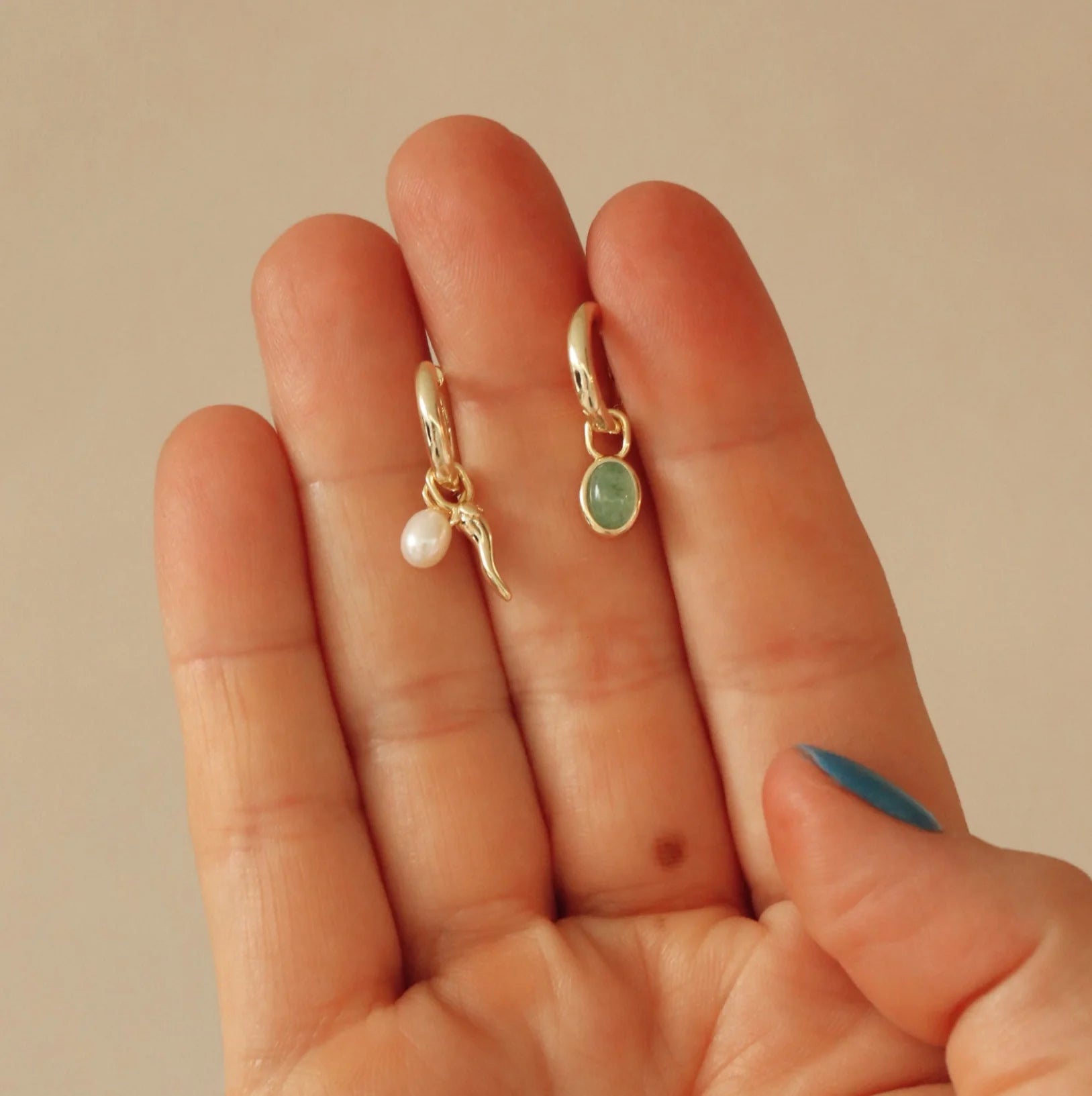 Pepeo Asymmetrical Charm Earrings