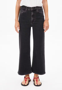 Murliaa Cropped Denim In Ebony Black
