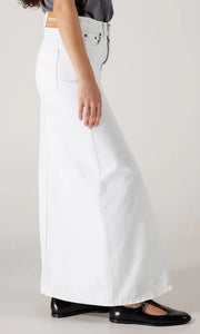 Myra Denim Skirt In White