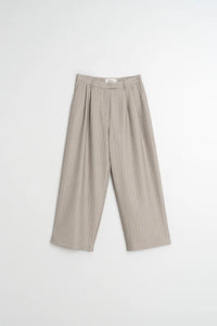 Tailored Pleated Trousers In Grey