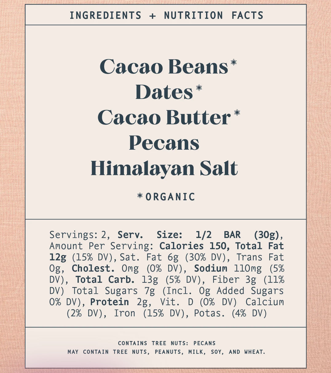 Spring & Mulberry Pecan Date Chocolate Bar