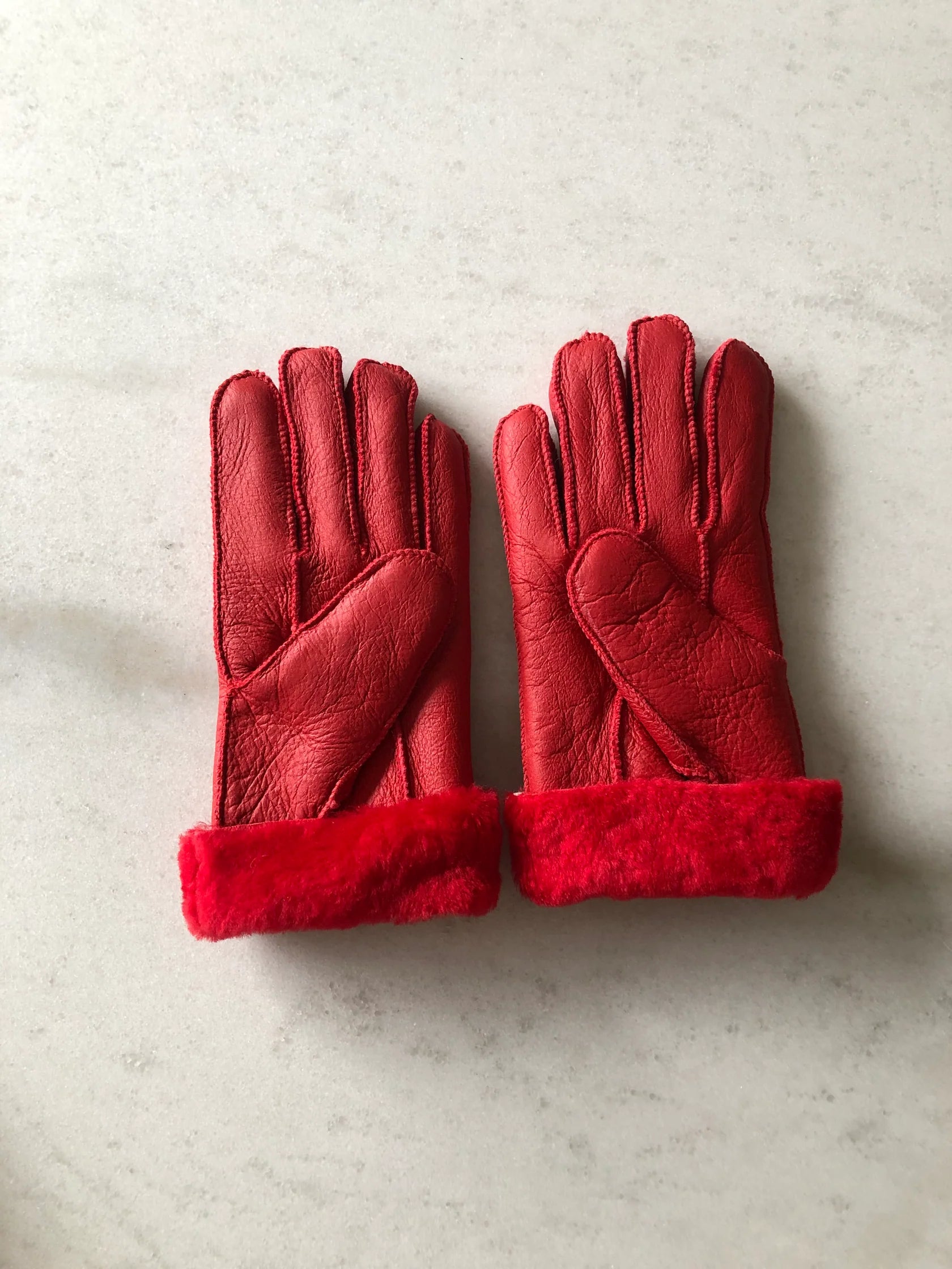 Leather Shearling Gloves