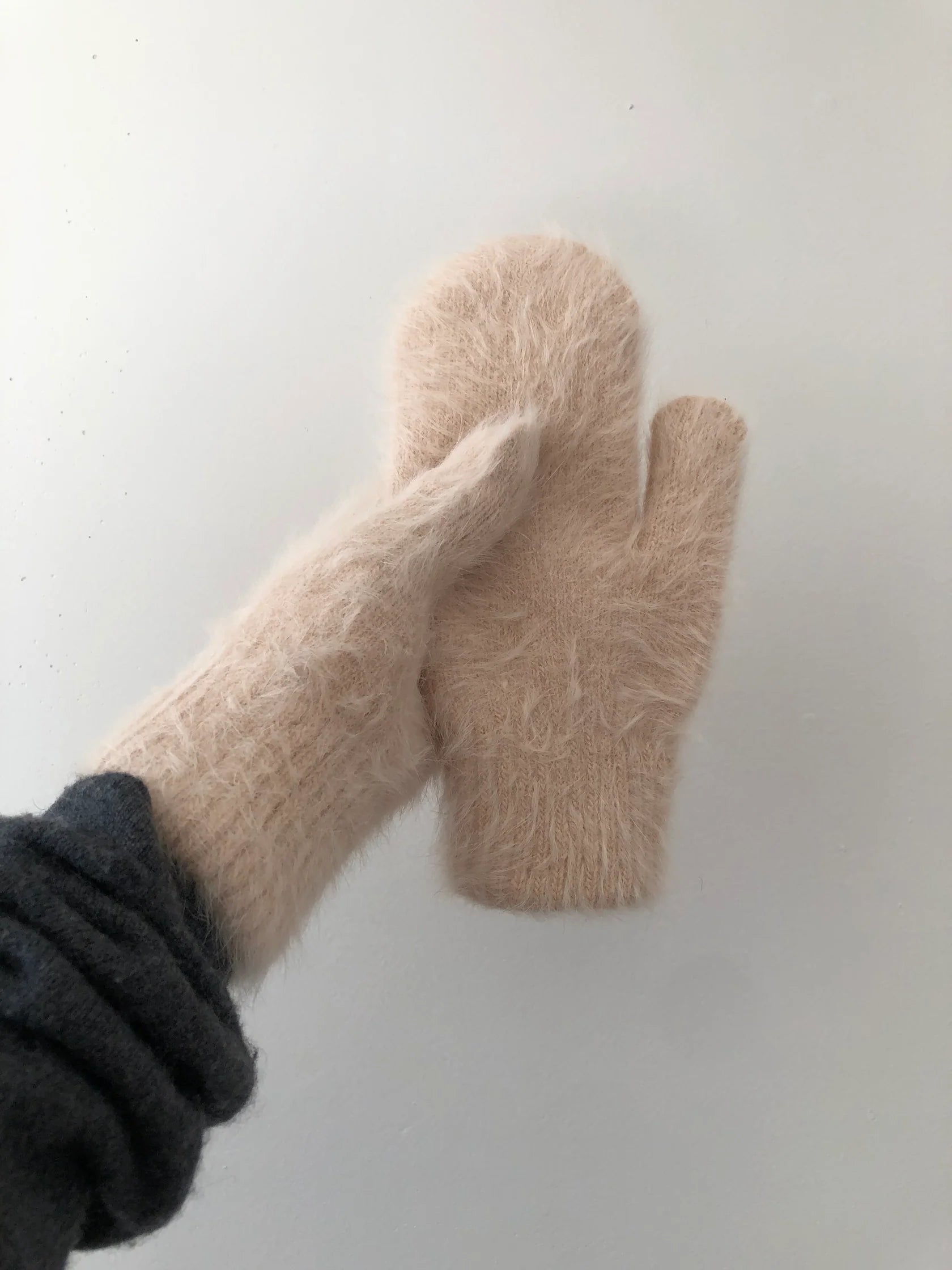 Fluffy Angora Mittens