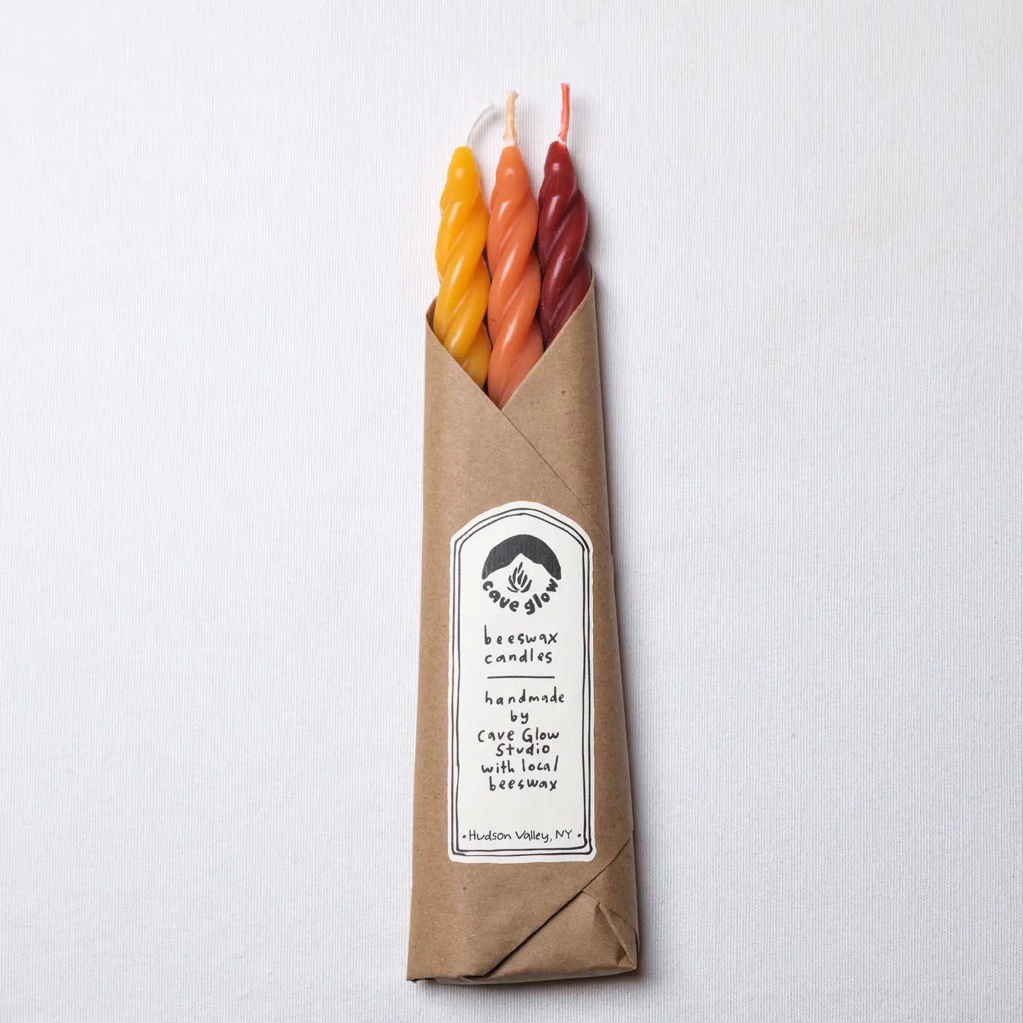 Sunrise Beeswax Spiral Taper Candle Set