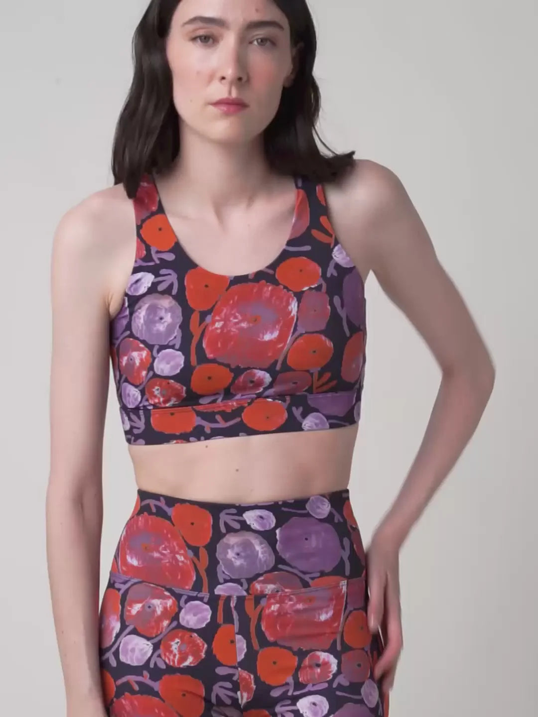 Dahlia Pattern Sporty Top