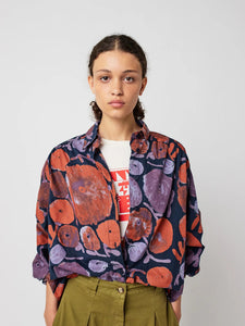 Dahlia Pattern Gathered Shirt