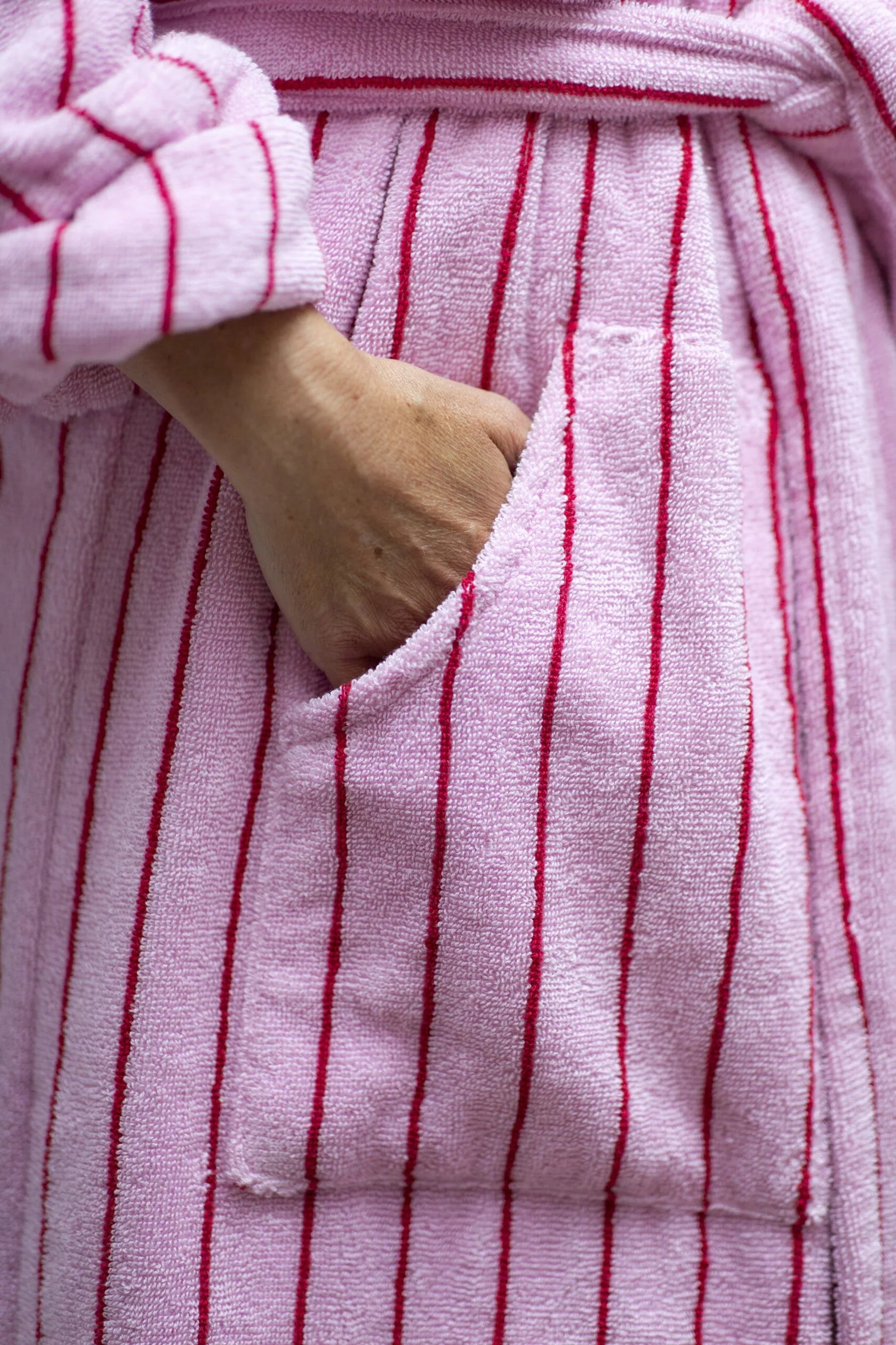 Naram Bathrobe In Baby Pink & Ski Patrol