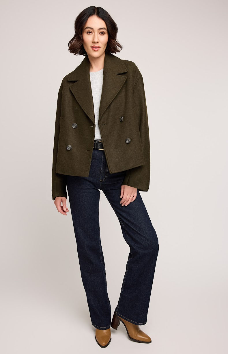 Marguerite Peacoat In Hunter Green