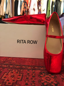 Verda Ballerina Flats In Metallic Red