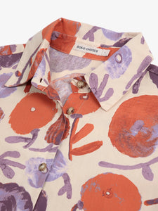 Dahlia Pattern Shirt Dress