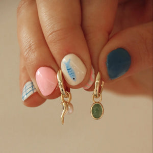 Pepeo Asymmetrical Charm Earrings
